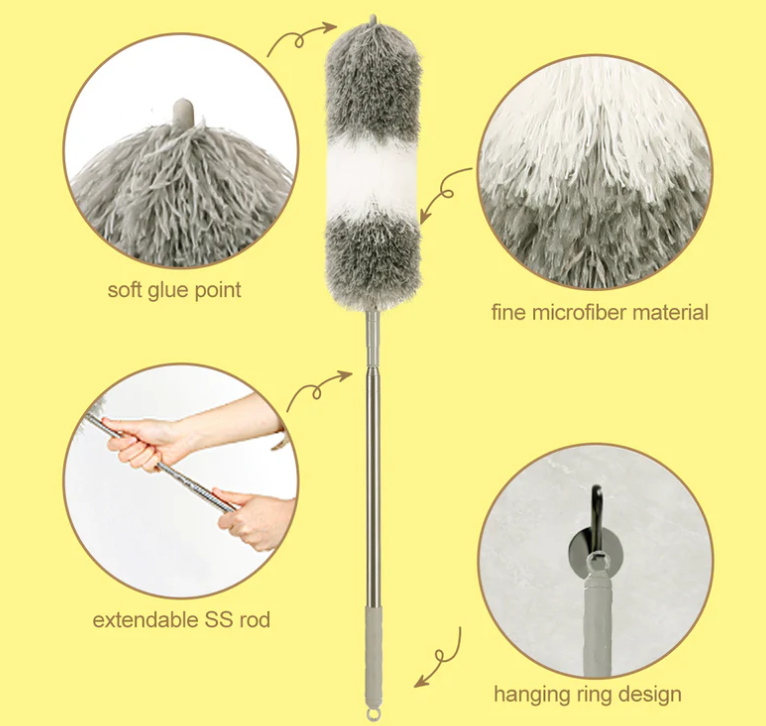 Microfibre Extendable Duster Long Telescopic Magic Static Duster Brush