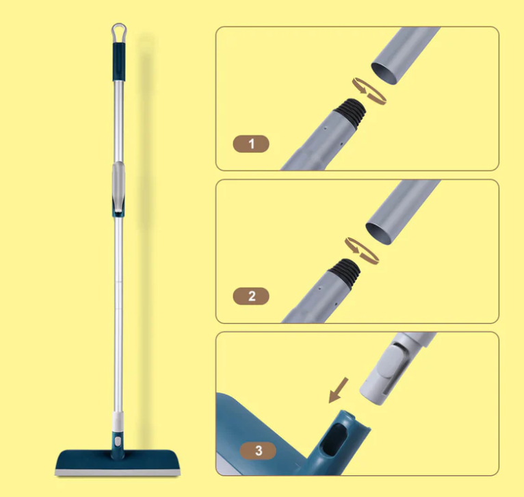 Yocada Floor Scrub Brush and Squeegee - 2 in 1 Brush